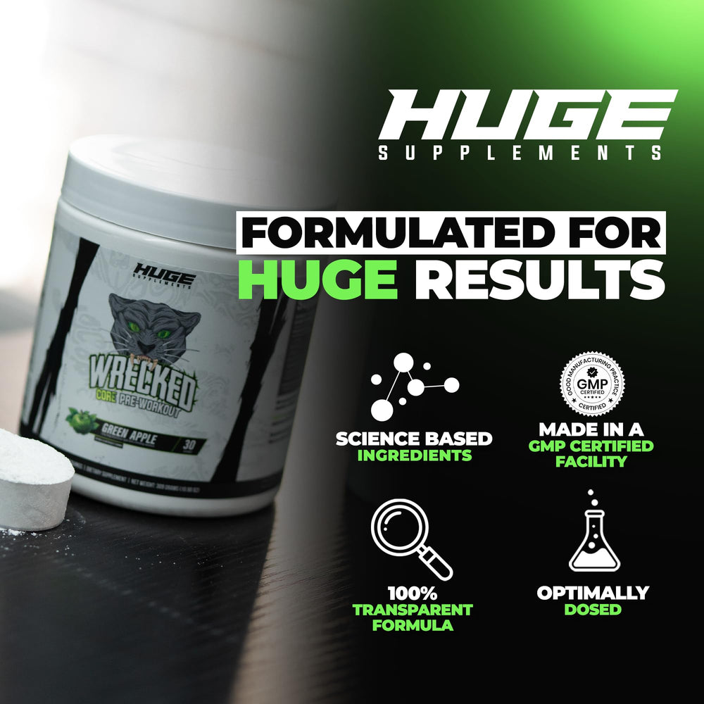 Huge Supplements Wrecked Core powder ready to mix for energy