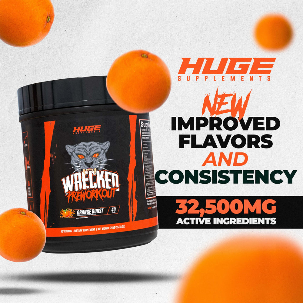 Huge Supplements Wrecked in-use shot, envisioning sustained energy and focus.