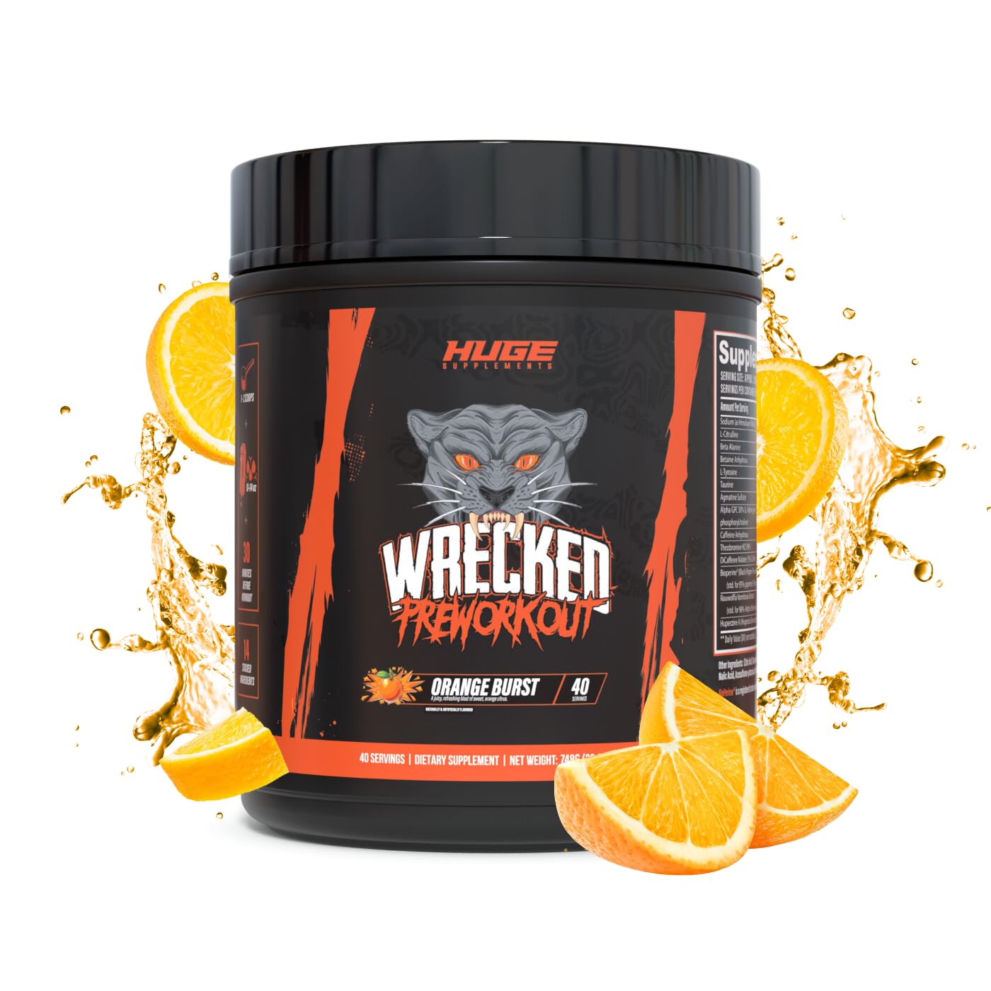 Huge Supplements Wrecked workout-scene, ready to power through demanding sessions.