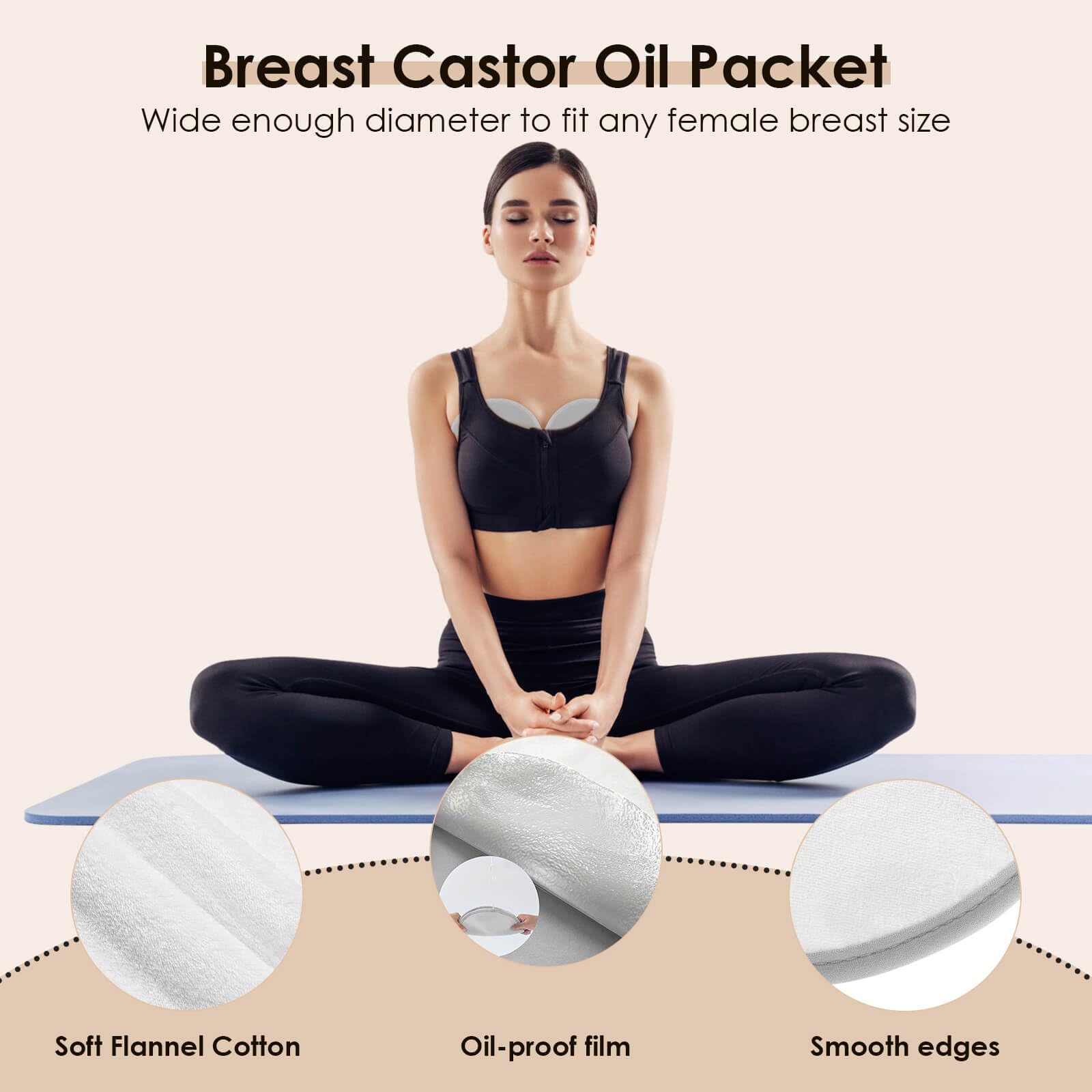 HUIJUTCHEN castor oil stomach wrap promotes comfortable warmth for abdominal areas.