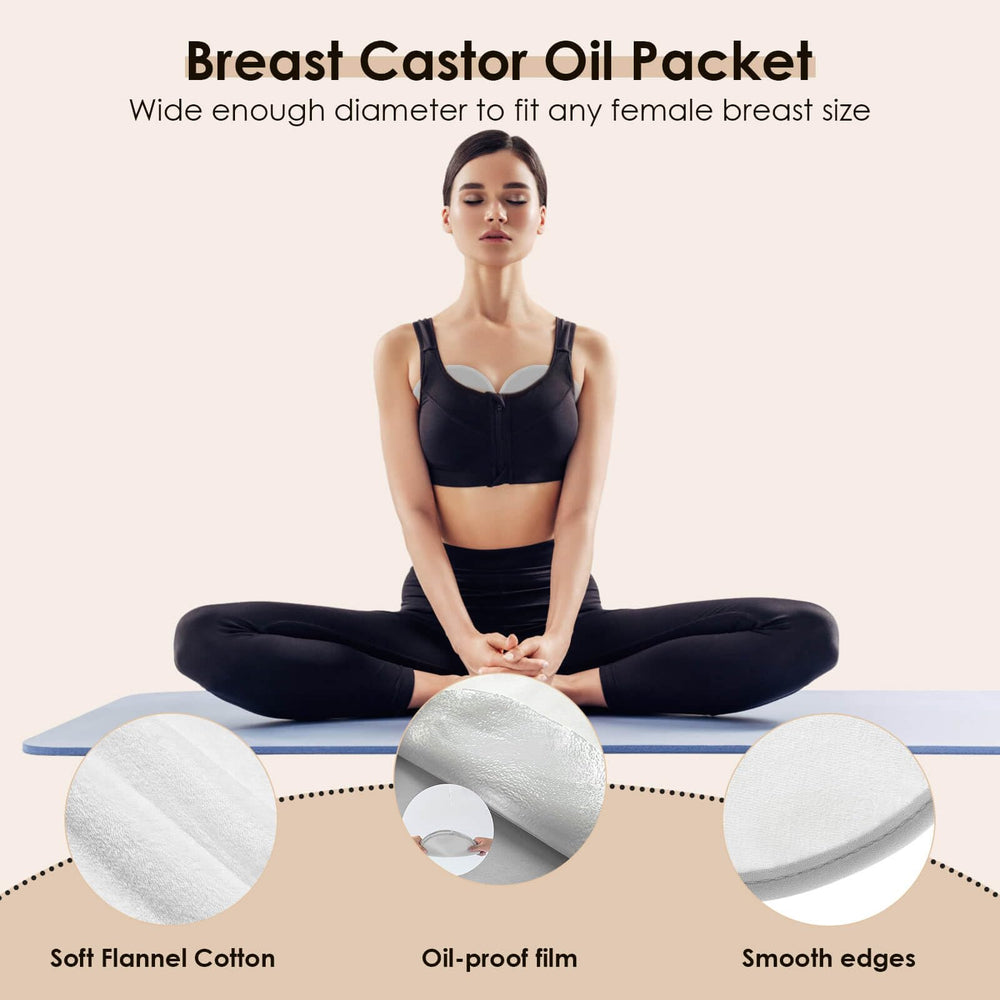 HUIJUTCHEN castor oil stomach wrap promotes comfortable warmth for abdominal areas.