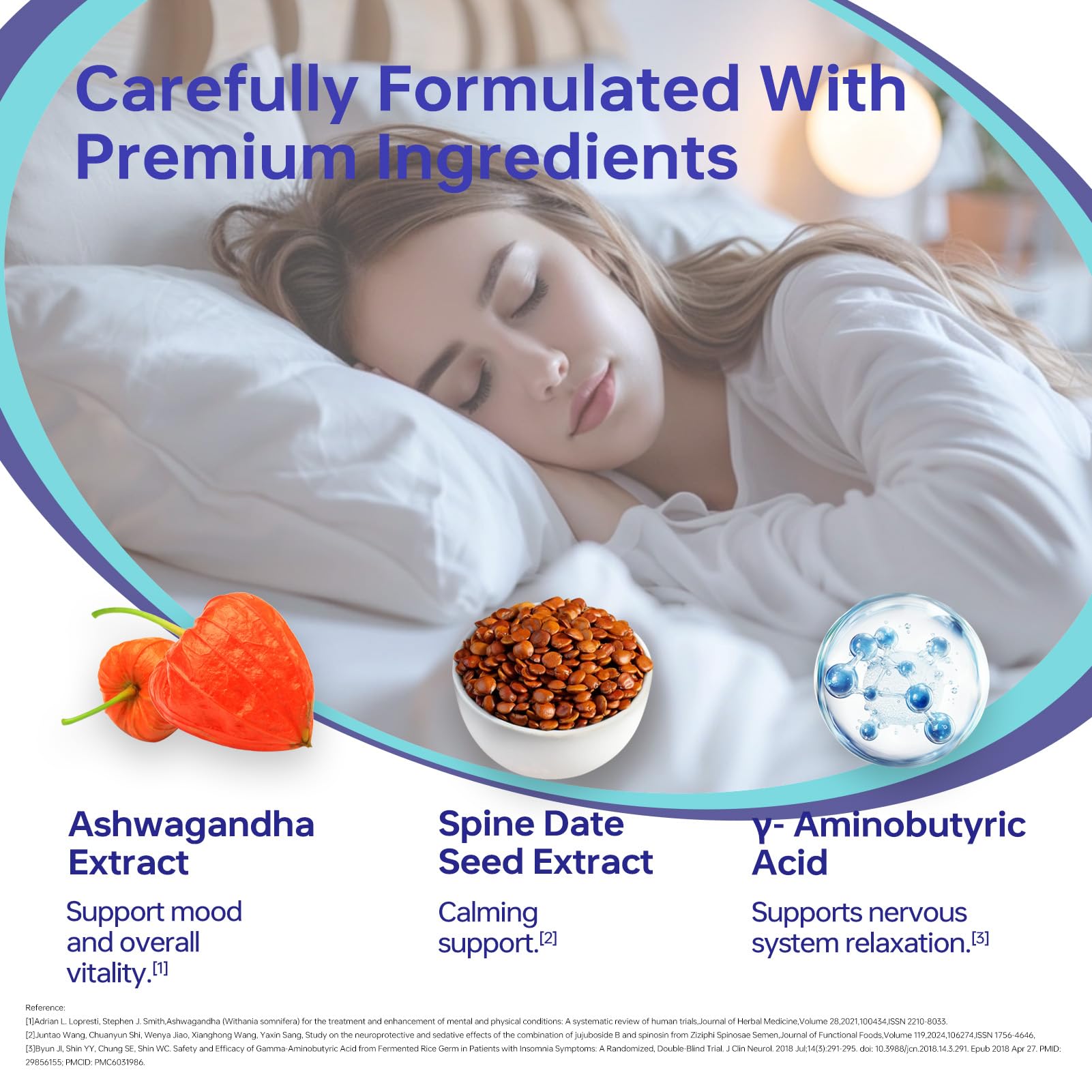 HUJ Deep Sleep Tablet packaging shows 60 tablets and hormone-free formula.