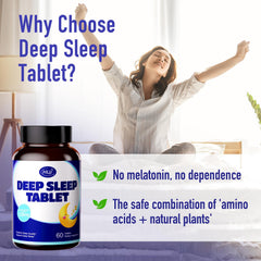 HUJ Deep Sleep Tablet with spine date seed and lily bulb extract for gentle sleep support.