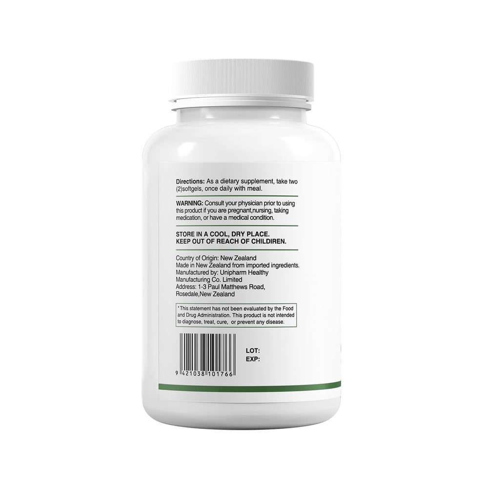 HUJ Omega-3 softgels visualizing heart brain eyes support
