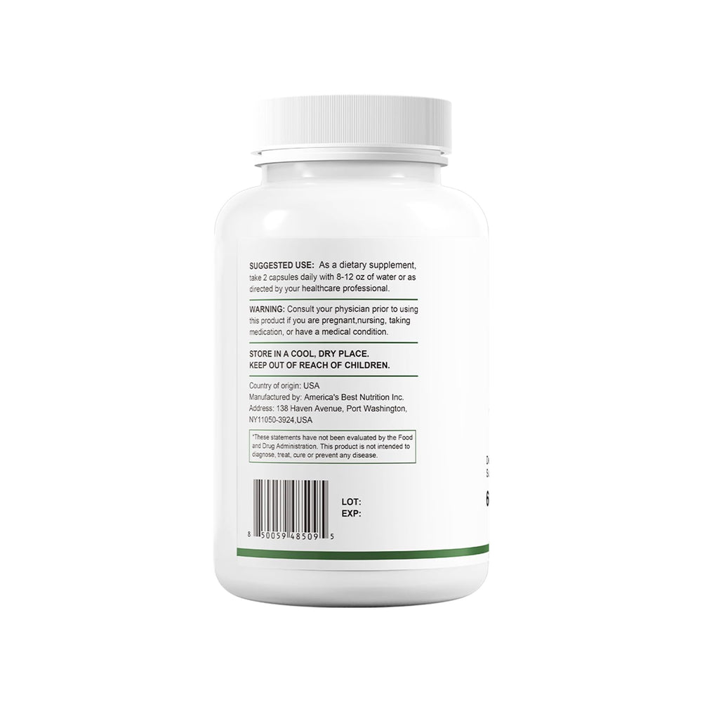 HUJ Lung Health bottle back label with dosage guidance