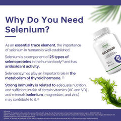 HUJ selenium bottle side with serving size and ingredients