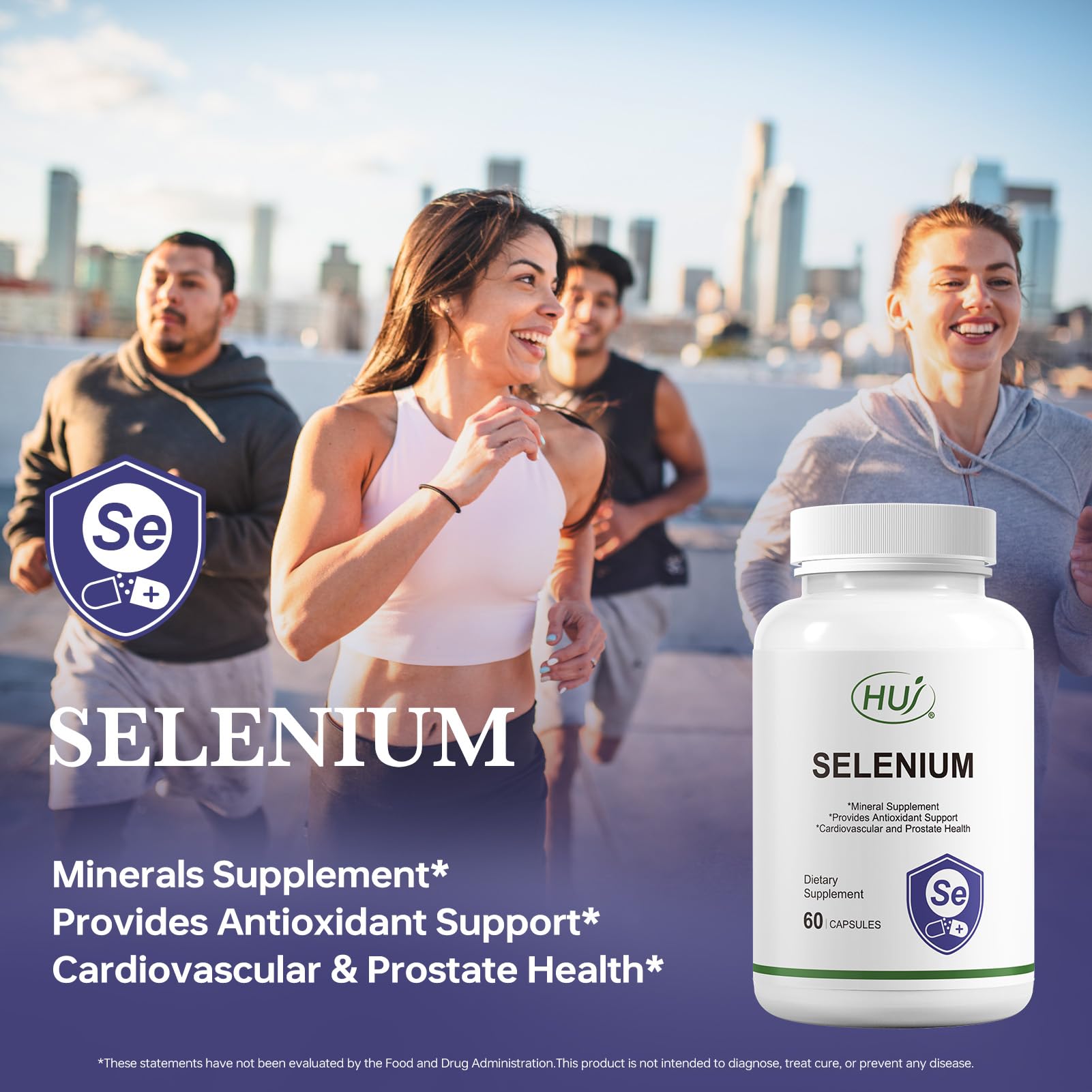 Close-up of HUJ selenium capsules for easy daily intake