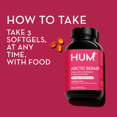 HUM Arctic Repair bottle emphasizes vitamins A and E for antioxidant support.