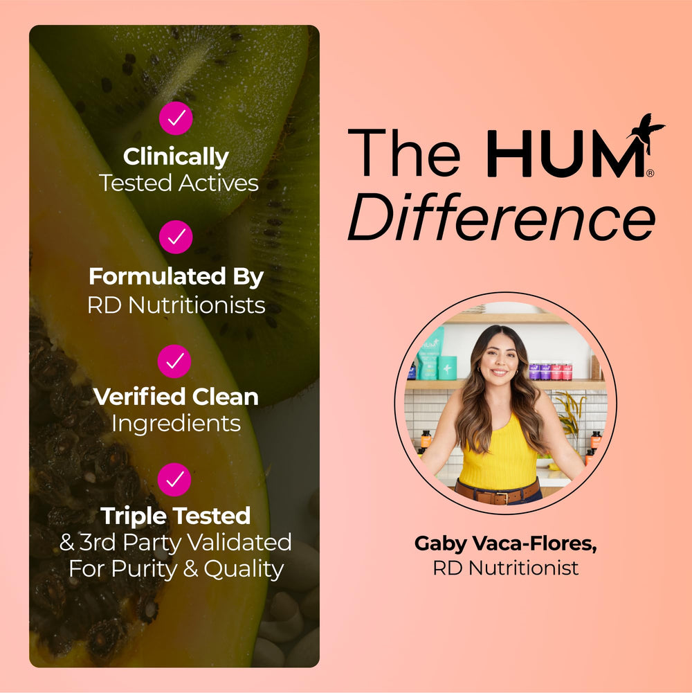 Morning routine with water and Hum Base Control capsules for daily use
