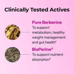 HUM Best of Berberine bottle with BioPerine showing absorption support.