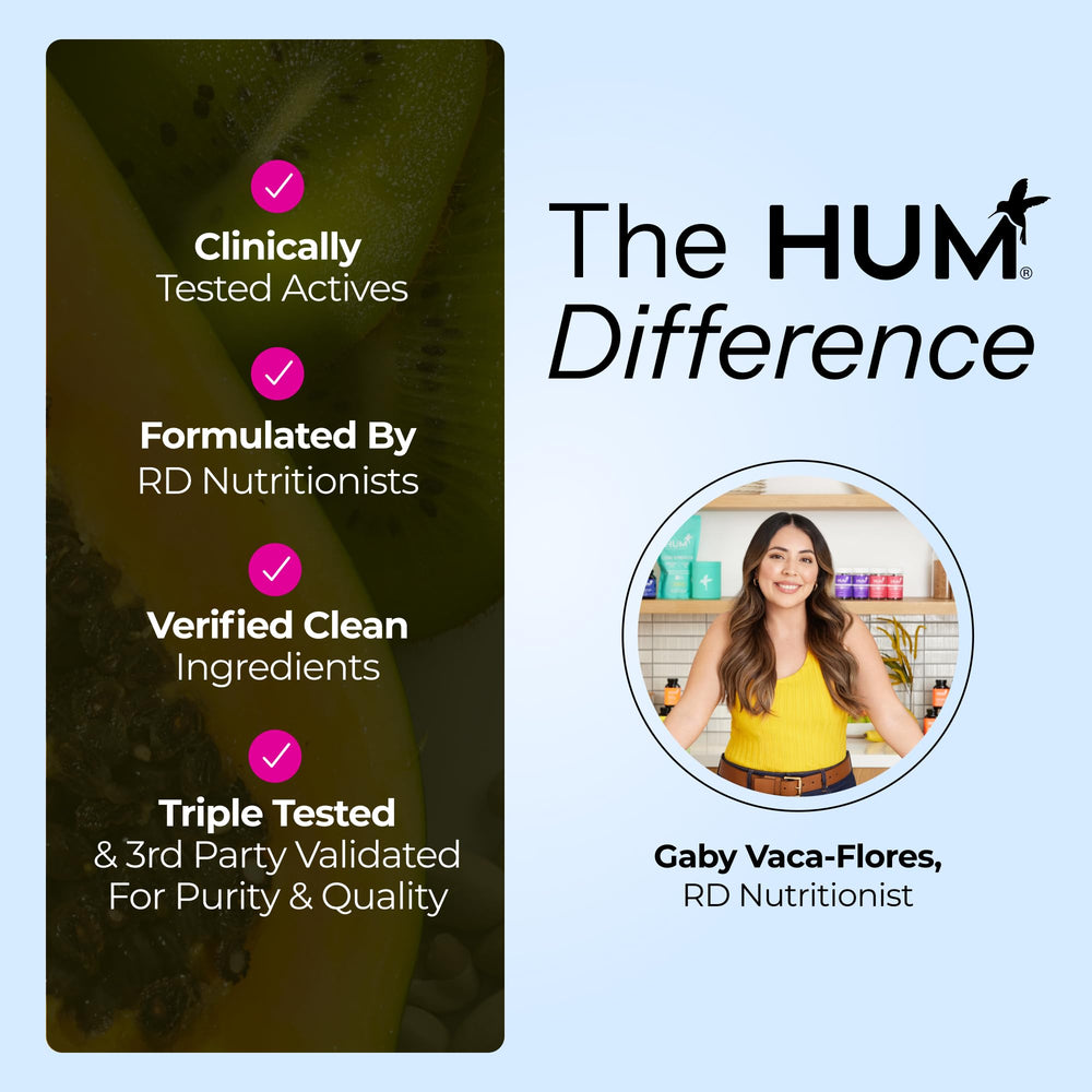 HUM Collagen Love Skin shelf display helps shoppers spot this skin support supplement