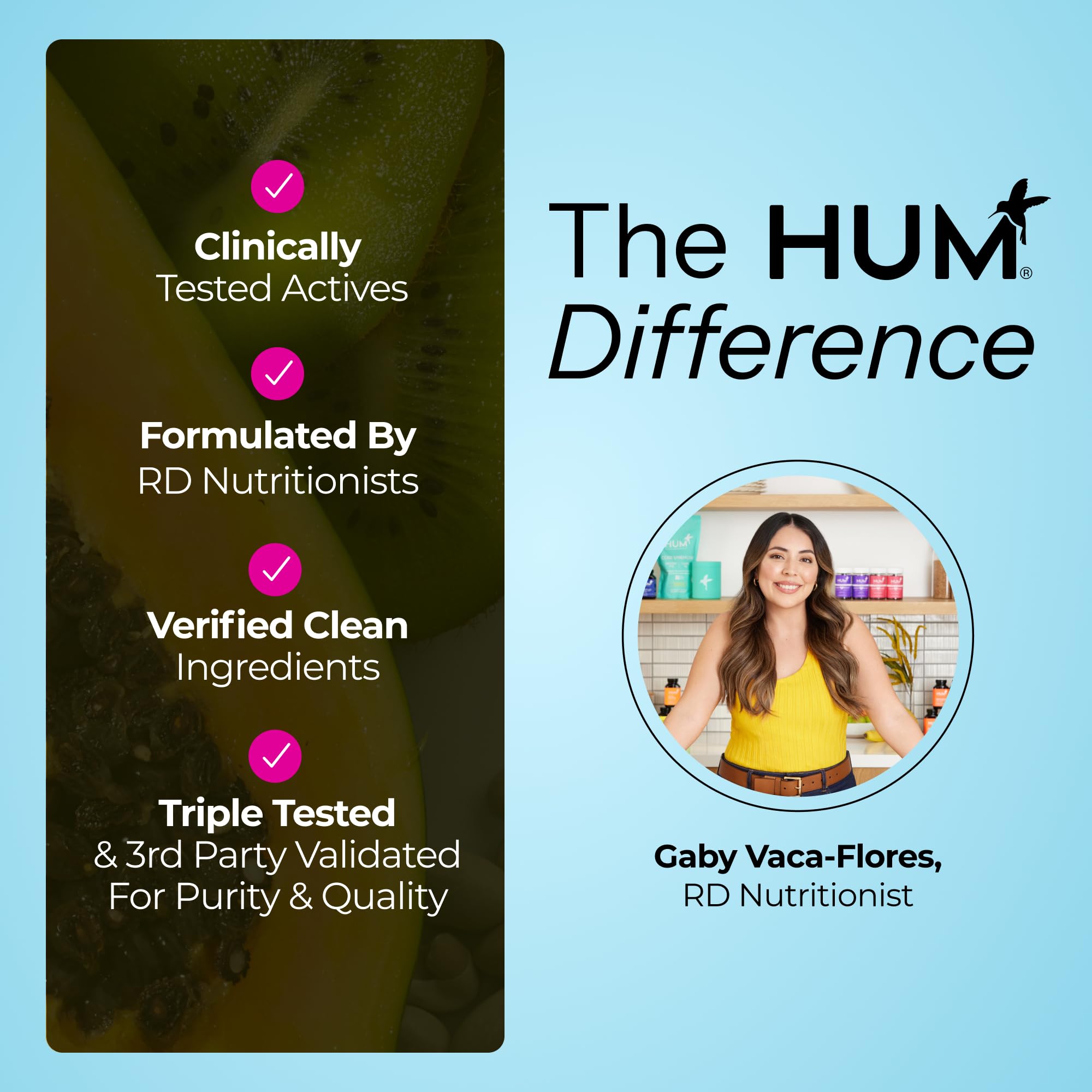 HUM Counter Cravings daily-use routine: take with meals for consistent support.