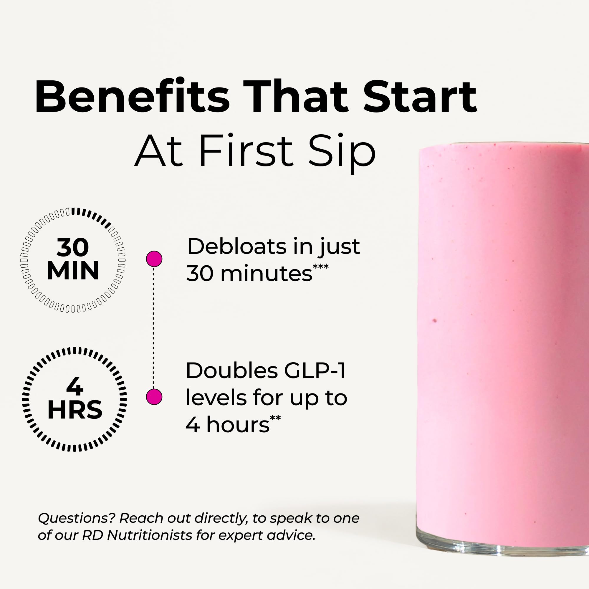 HUM Flatter Me fiber powder packaging showing ingredients