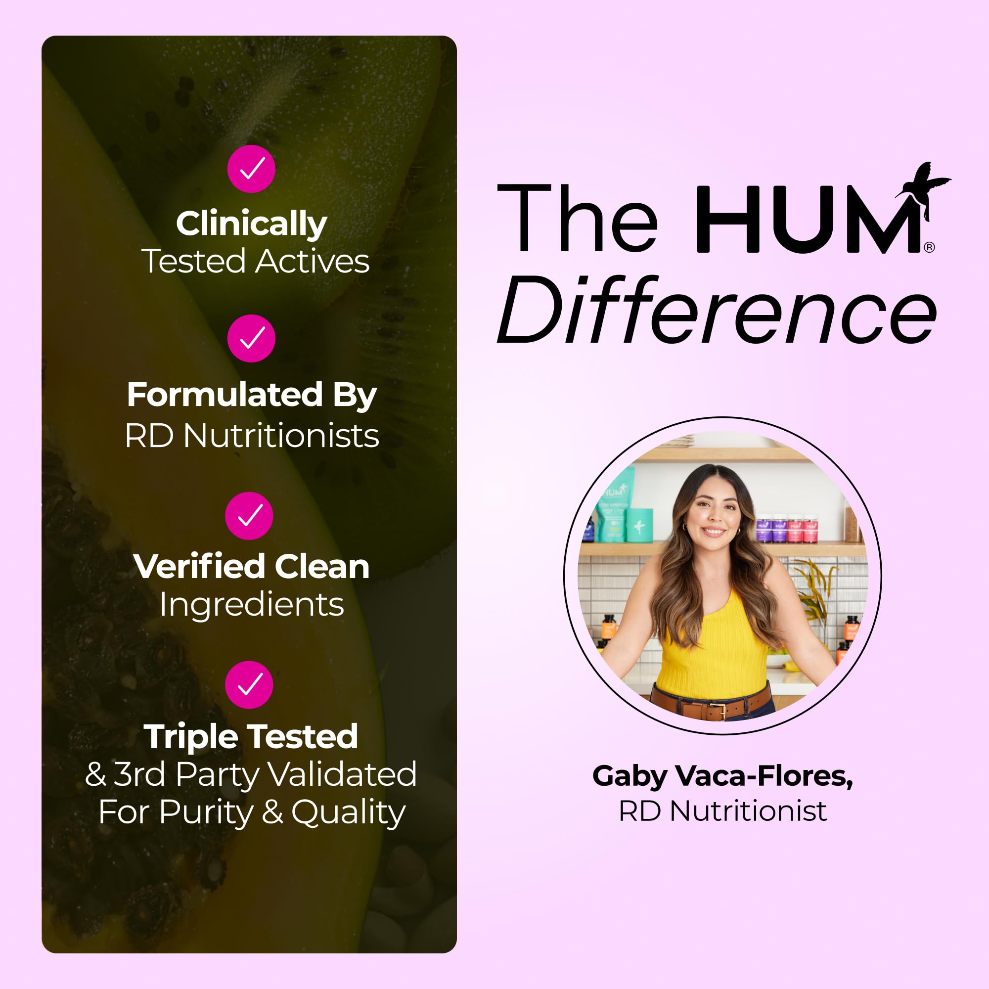 Packaging shows serving size and directions for HUM Hormone Balance.
