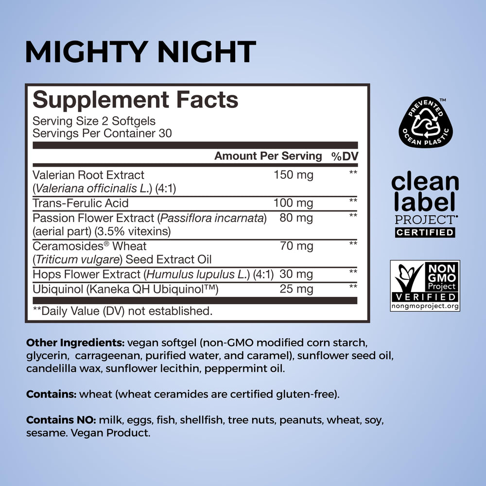 HUM Mighty Night on a nightstand scene suggests a soothing evening routine