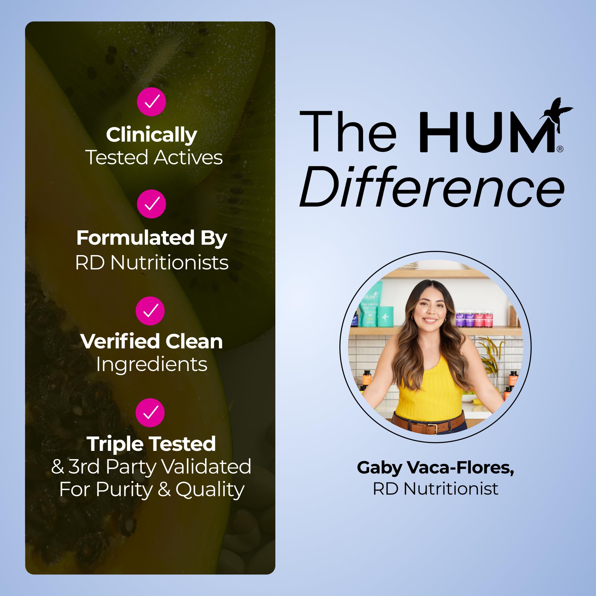HUM Mighty Night softgels in hand ready for nightly use