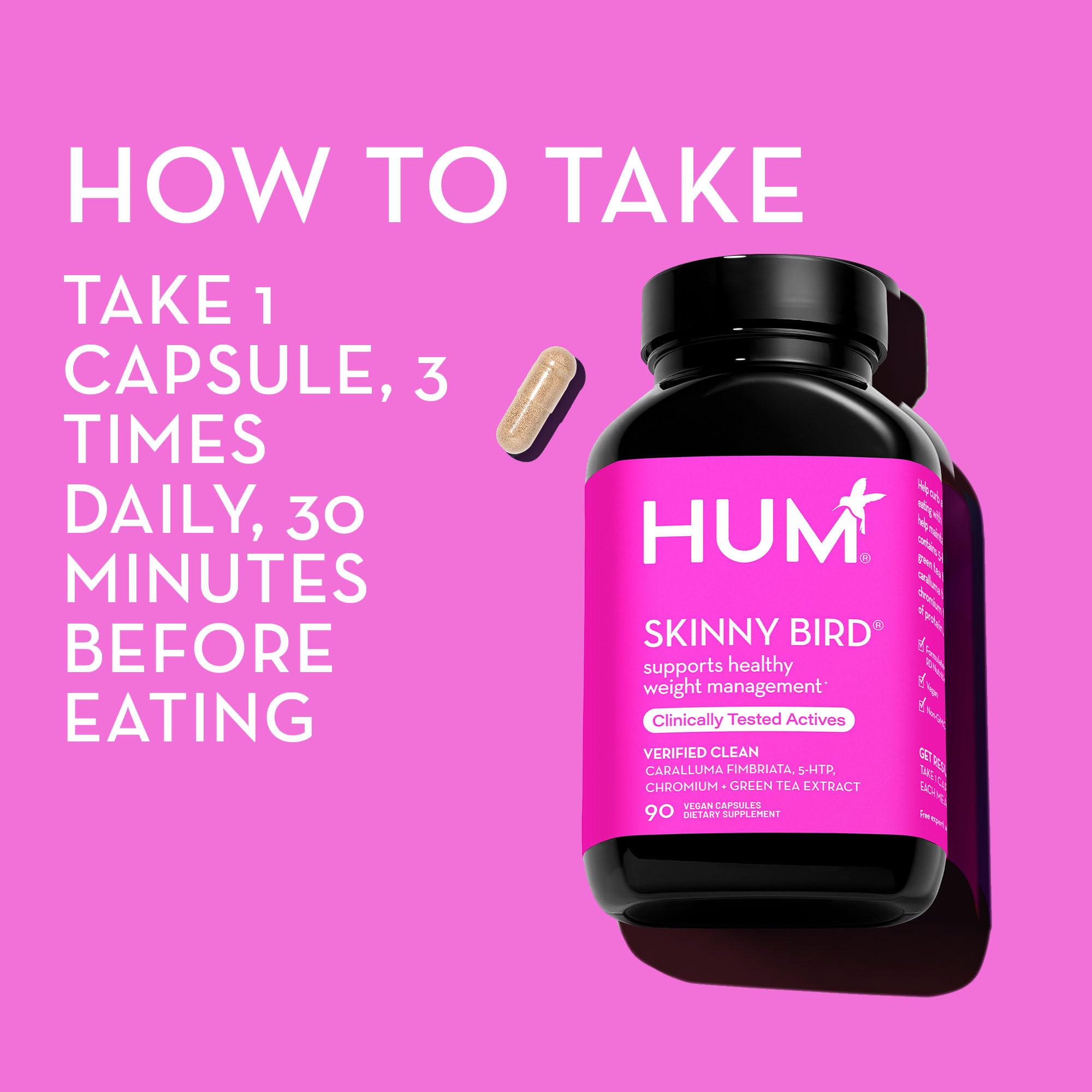 HUM Skinny Bird serving size details aid consistent dosing.