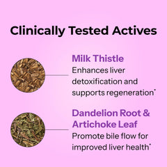 HUM Wing Man label close-up highlights milk thistle and dandelion benefits