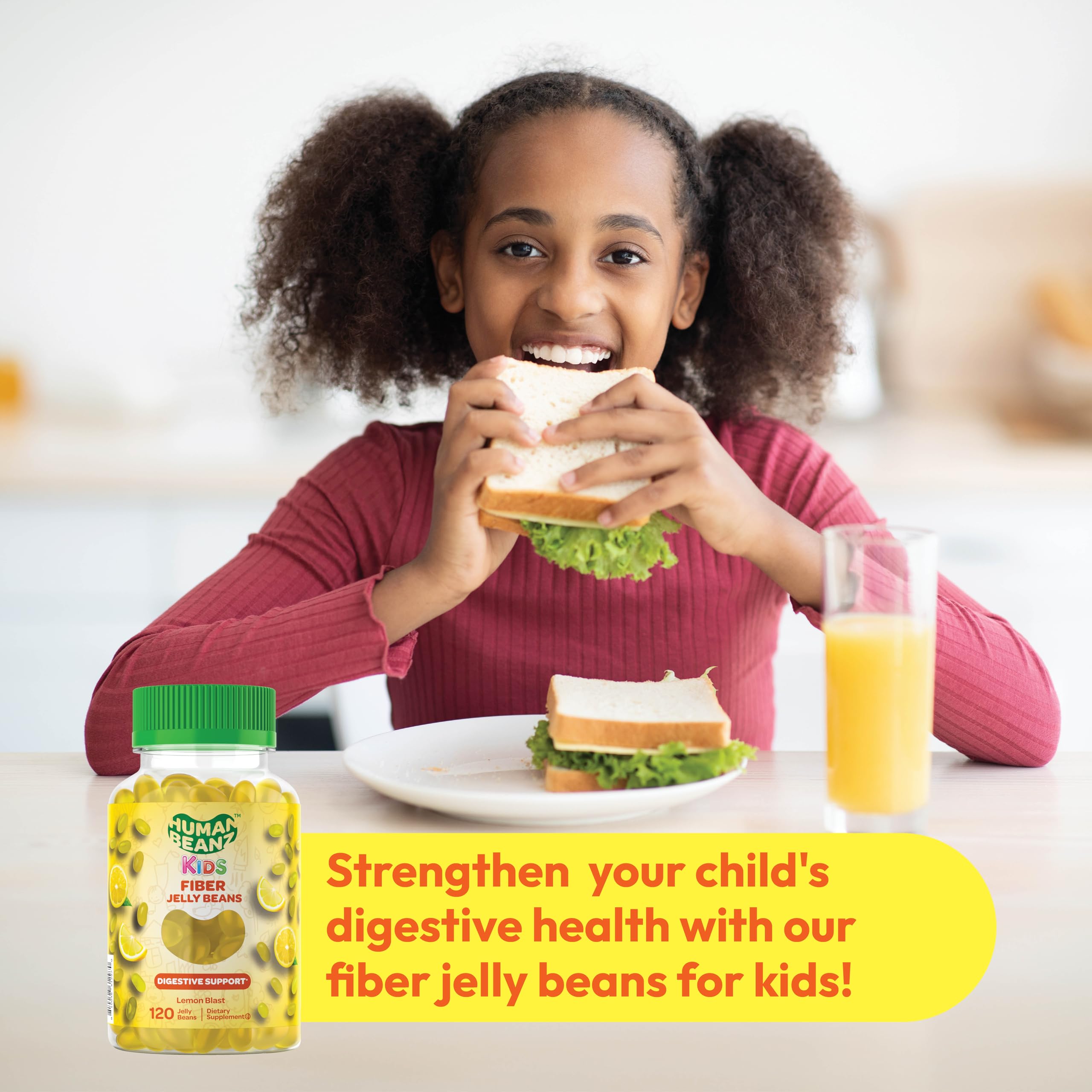 Lemon Blast flavor visual showcases bright, kid-friendly jelly beans.
