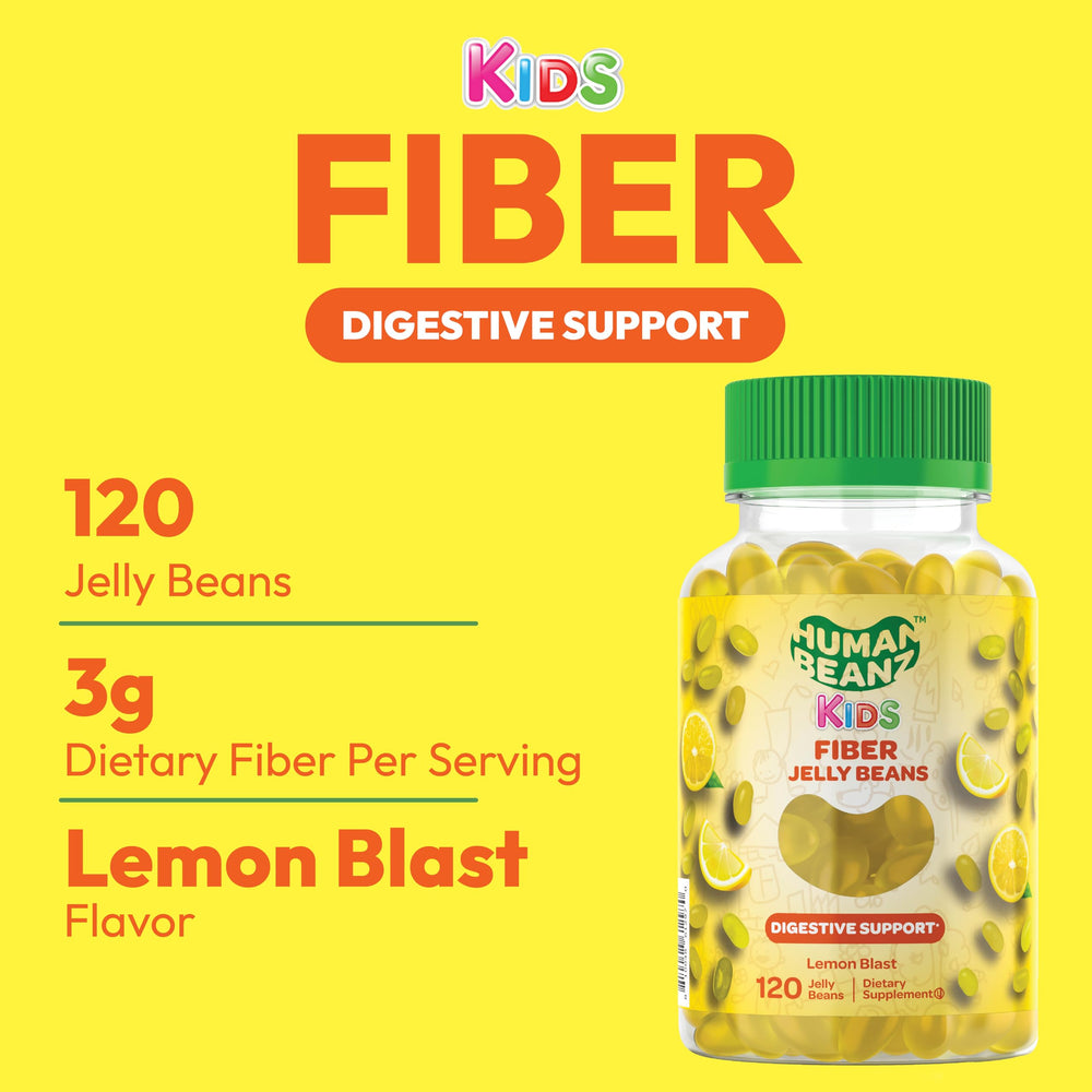 Closeup of lemon blast flavor beads from Human Beanz for tasty fiber intake.