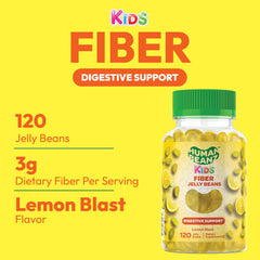 Closeup of lemon blast flavor beads from Human Beanz for tasty fiber intake.