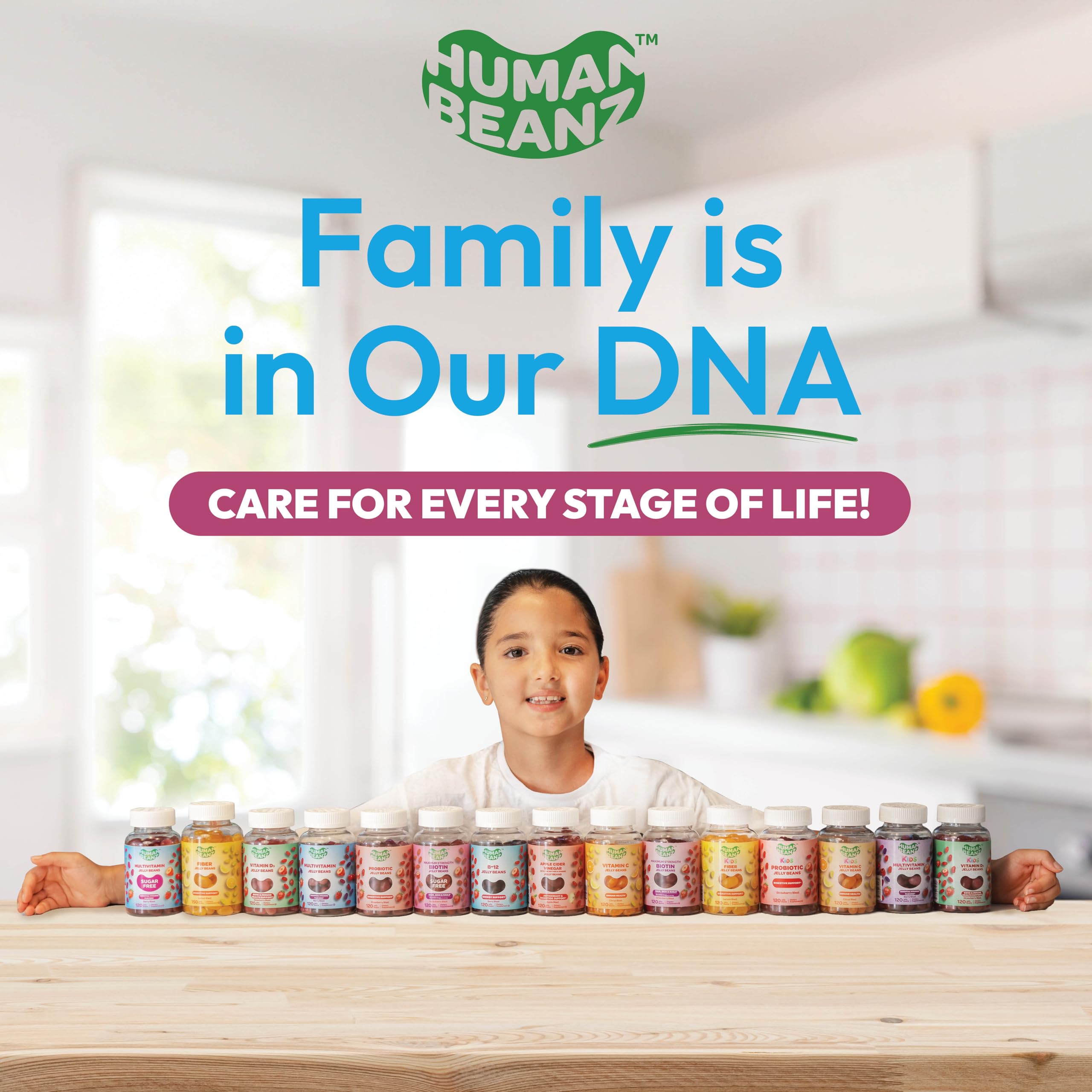 Human Beanz jelly beans daily routine setup for convenient supplementation.