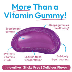 Human Beanz jelly beans jar label notes vegetarian and kosher options for daily use.