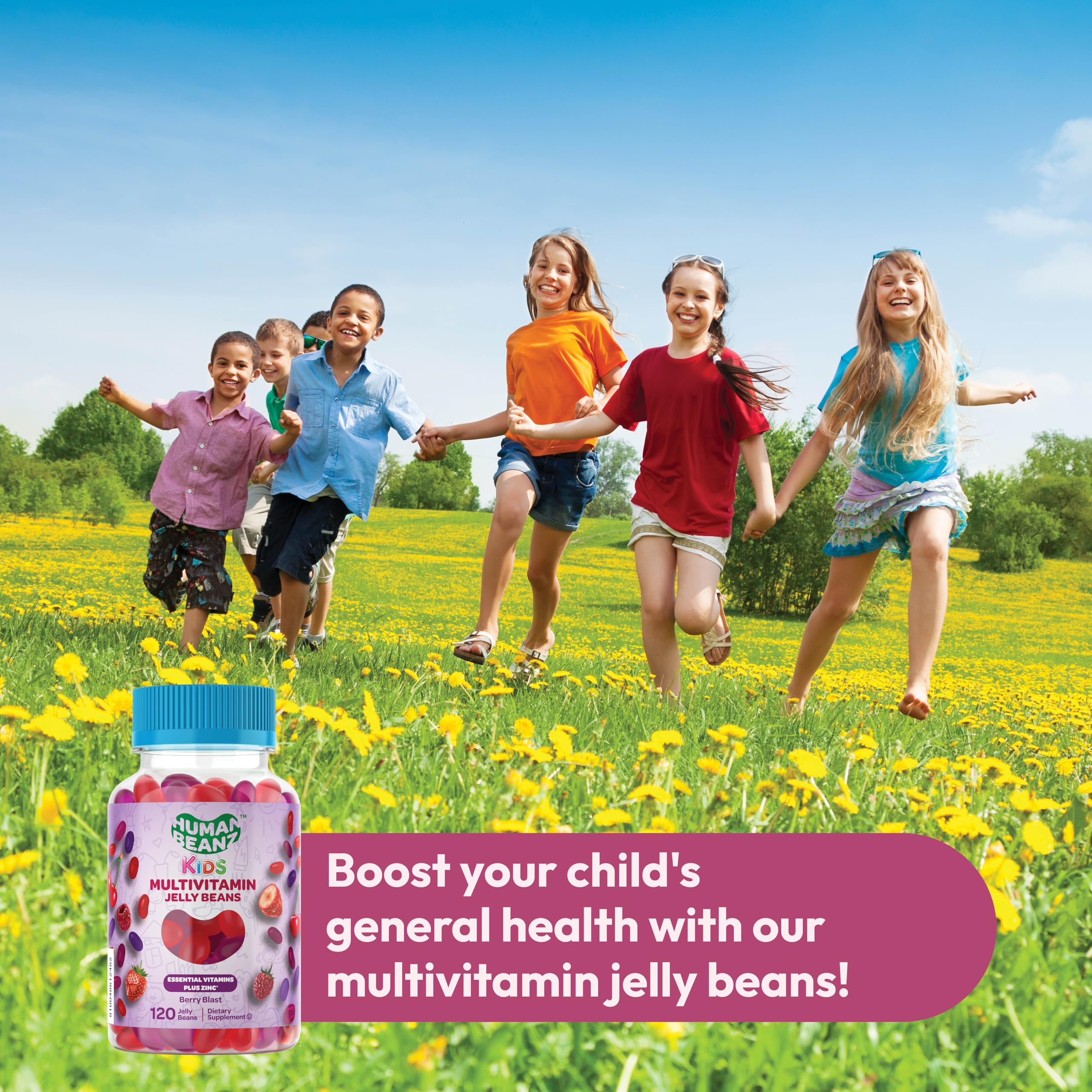 Vegan, kosher jelly beans by Human Beanz in a pack.