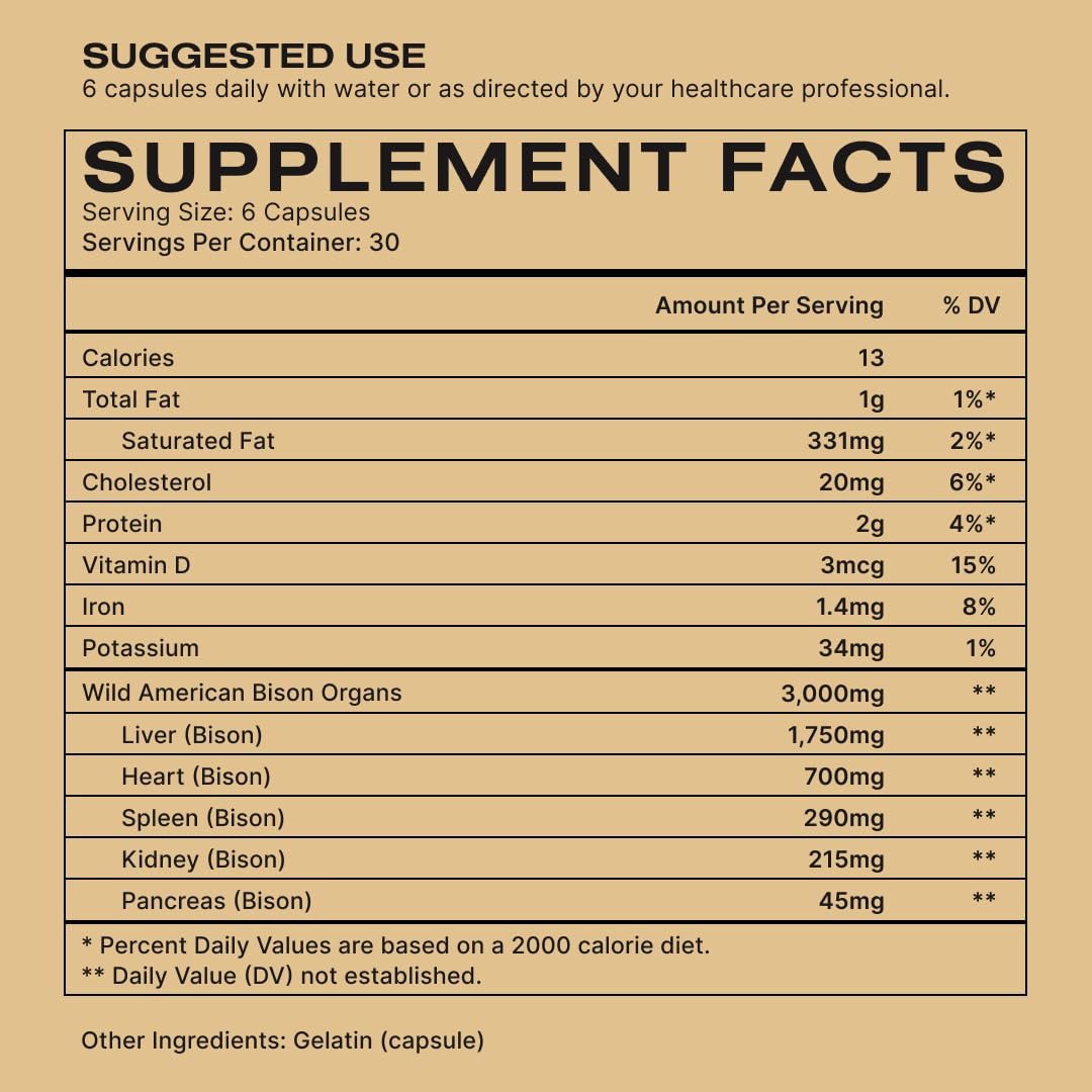 Human Nature bison liver ingredients display nutrient-dense profile for wellness