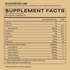 Human Nature bison liver ingredients display nutrient-dense profile for wellness