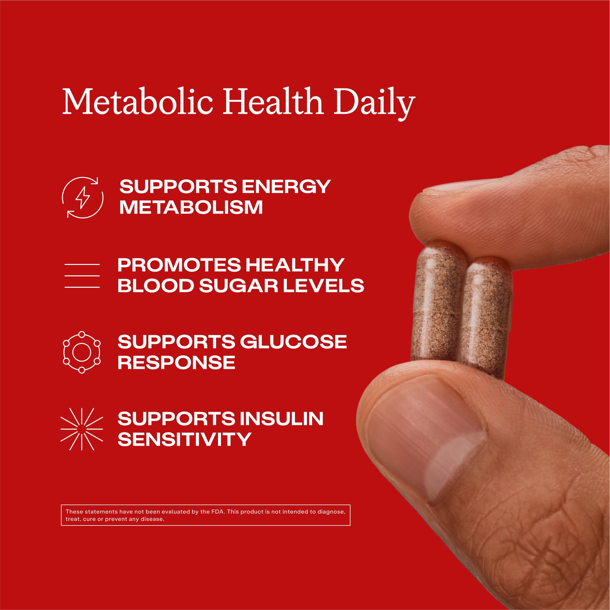 Humann Metabolic capsules dispenser, easy two-capsule daily serving