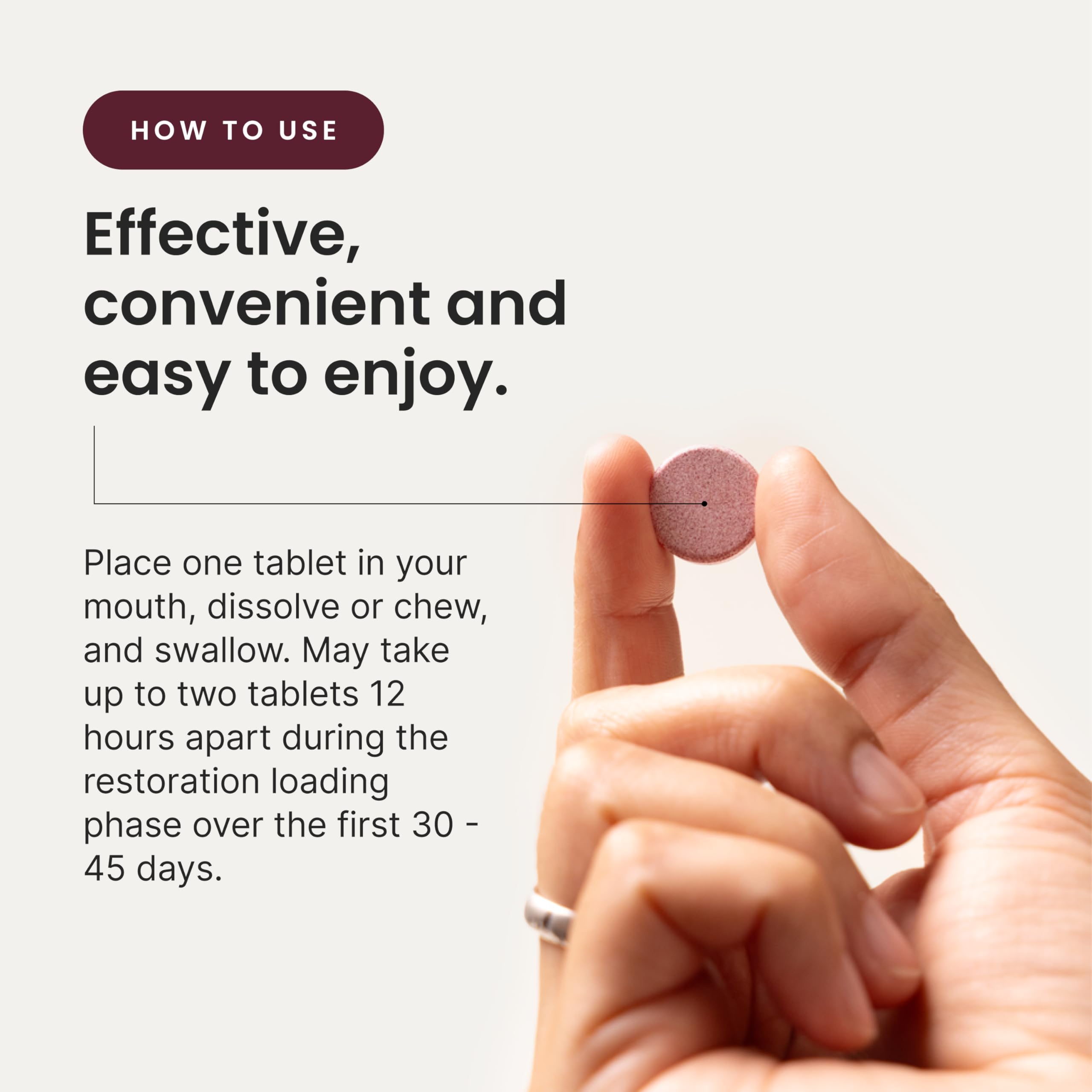 Humann Neo40 bottle open with tablets visible for the dose.