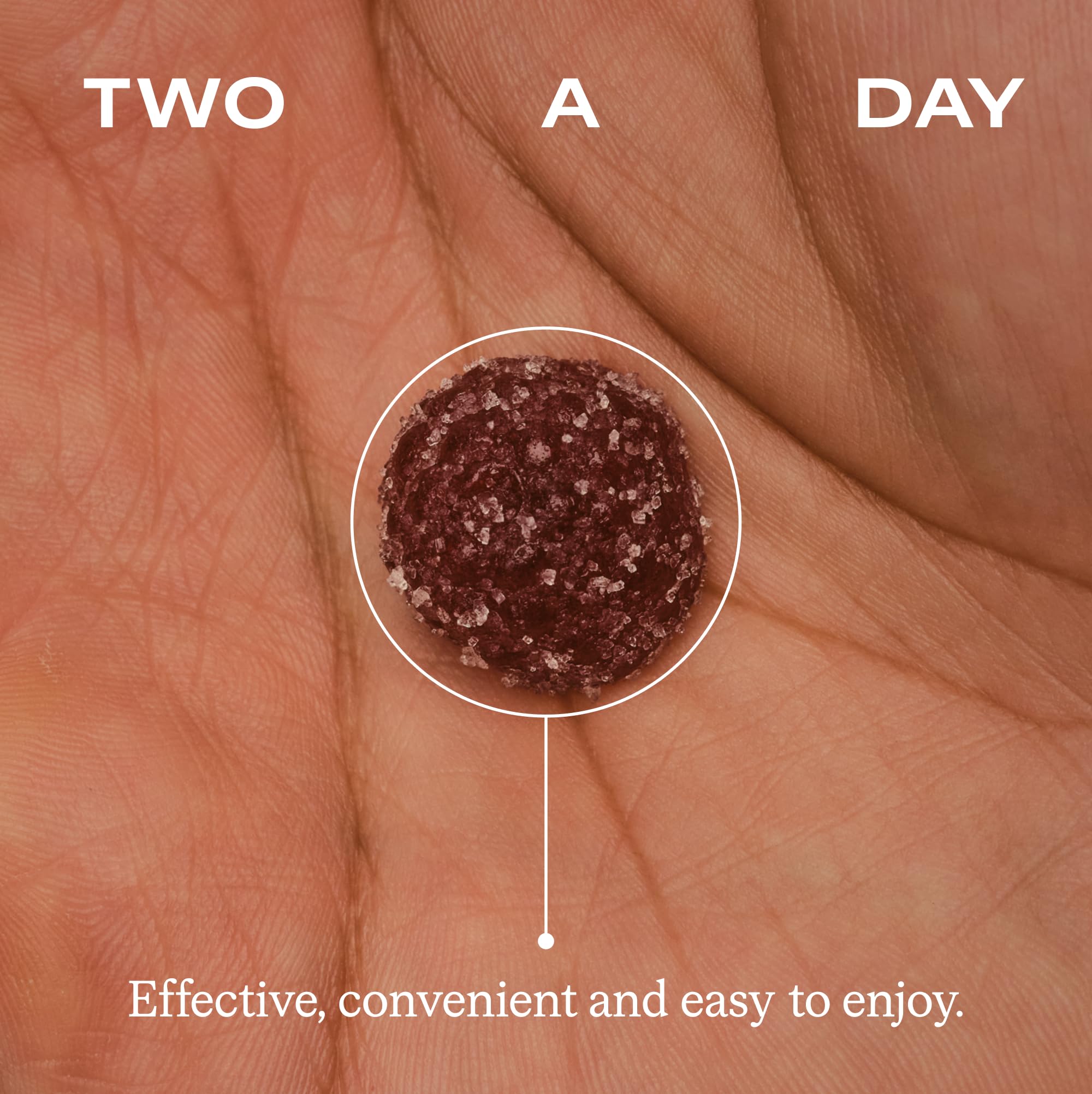 Humann SuperBeets gummies texture close-up shows beetroot color and quality.