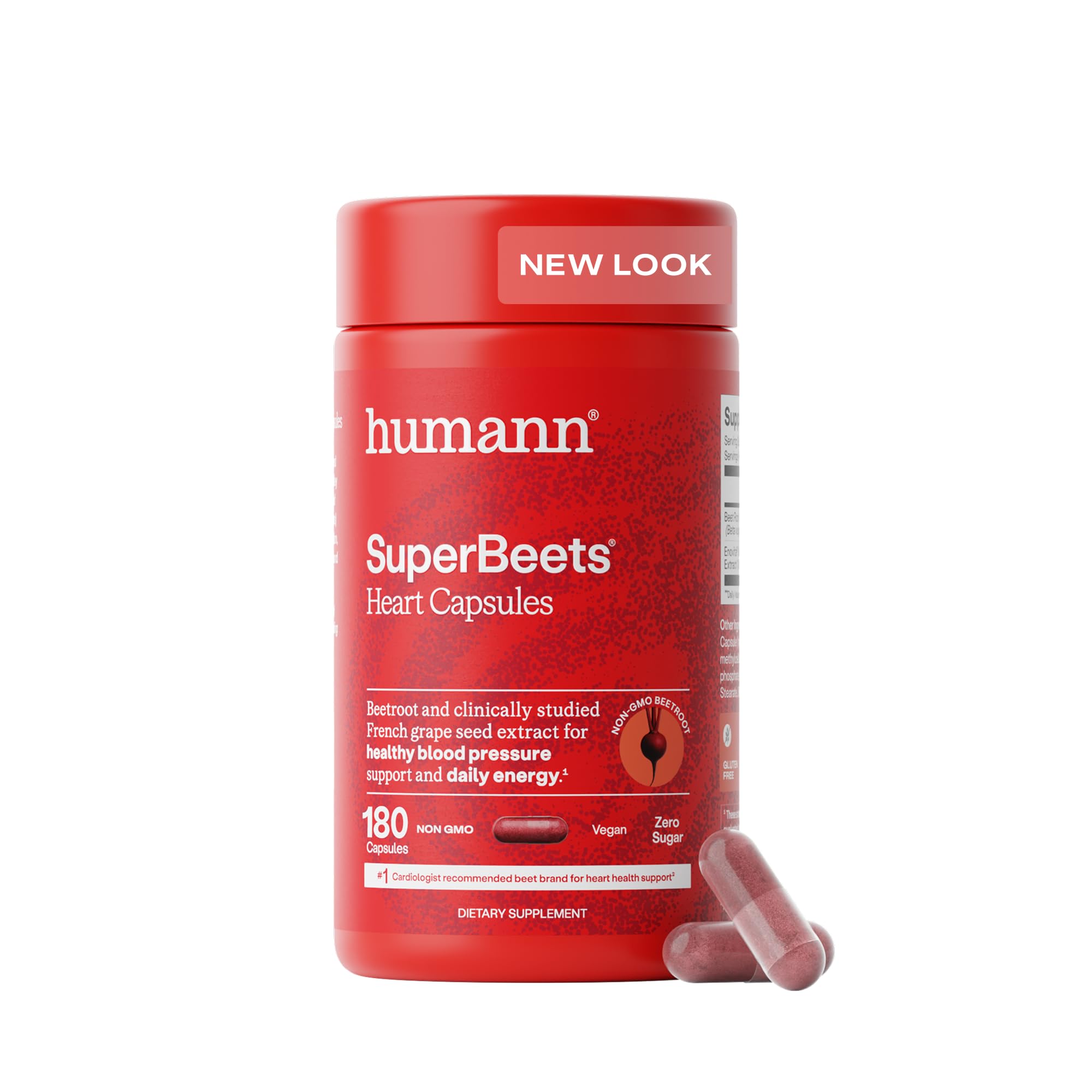 Super Beets Label Humann SuperBeets Beet Root Capsules Quick Release 1000mg | Supports N ...
