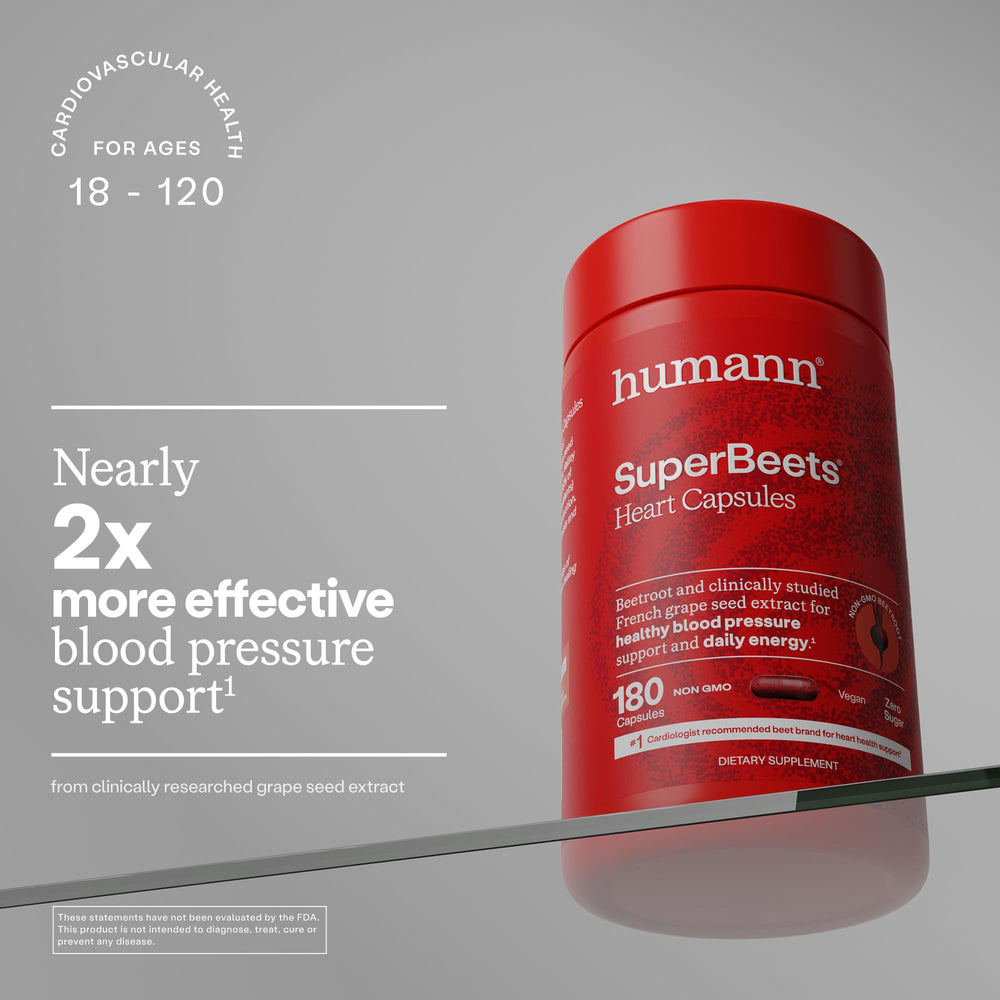 Grape seed extract capsule in Humann SuperBeets emphasizes antioxidant-rich formula