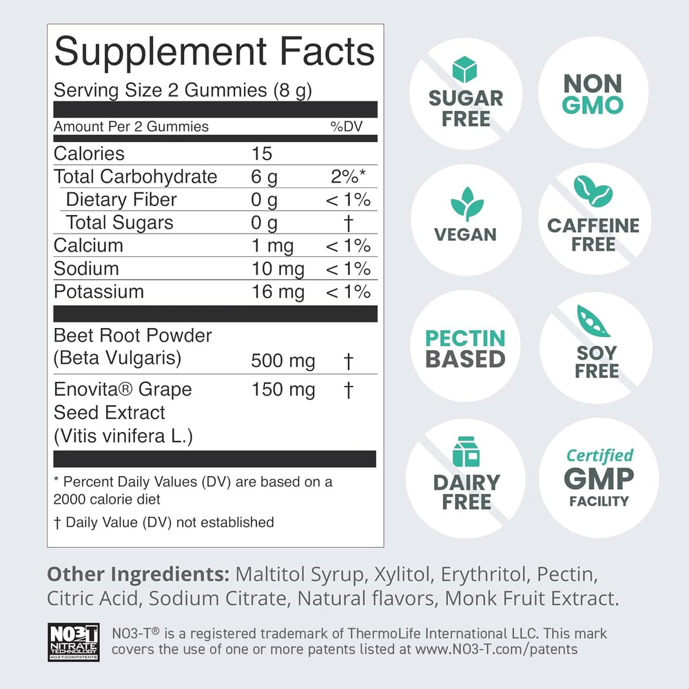 Super Beets Label Humann SuperBeets Heart Gummies – Sugar-Free Beet Gummy with Grape See ...