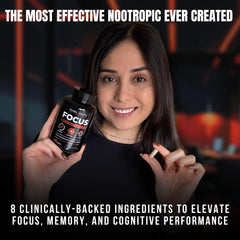 HUMBLEROOTS FOCUS ingredients pack featuring Lion's Mane, Rhodiola, Cognizin