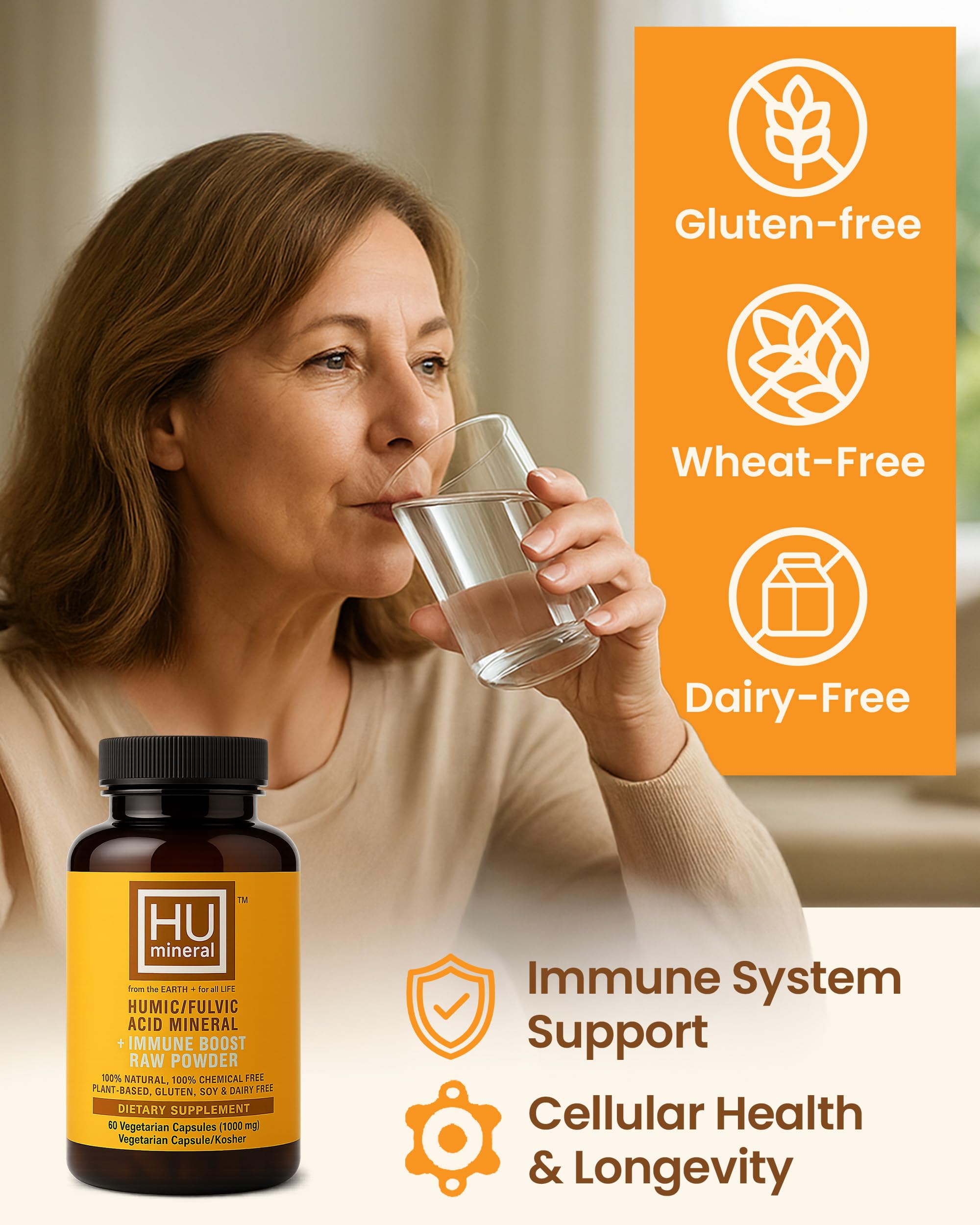 HUmineral travel-friendly bottle with compact capsules for on-the-go use.