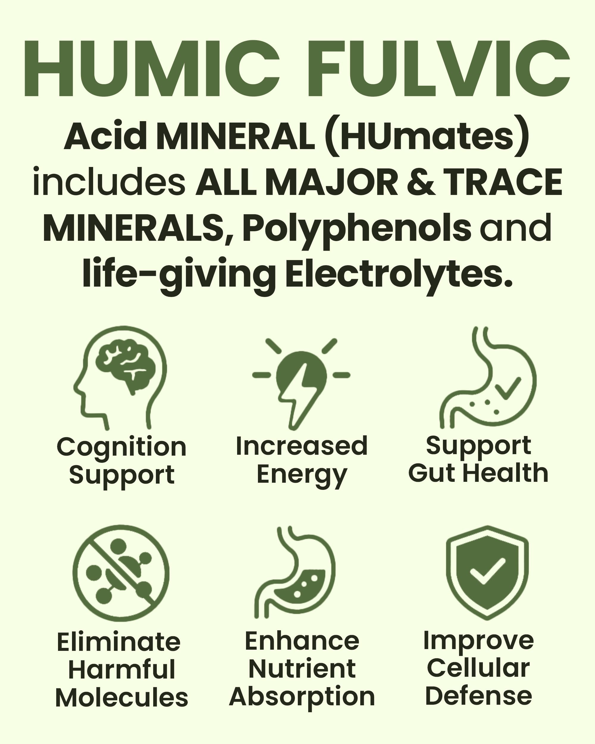 HUmineral Humineral fulvic humic acid liquid for easy mixing and electrolyte intake
