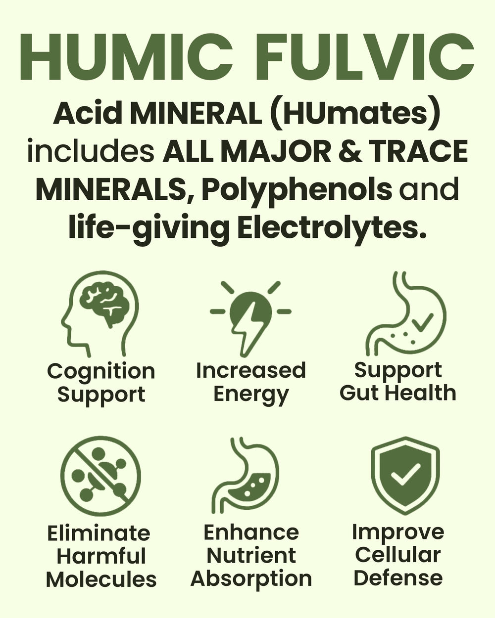 HUmineral Humineral fulvic humic acid liquid for easy mixing and electrolyte intake
