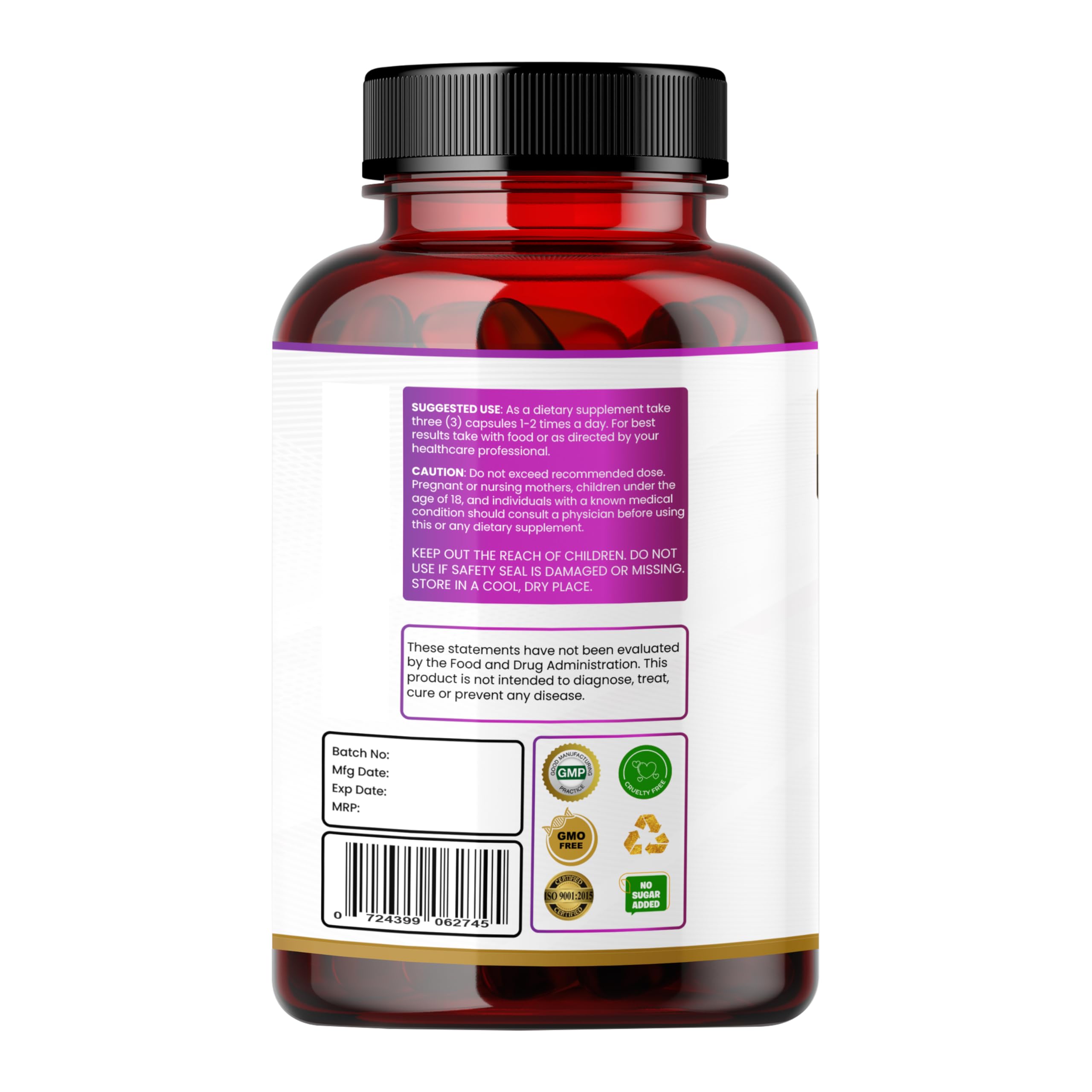 Humming Herbs B12 and D3 capsules for neurological and immune support.