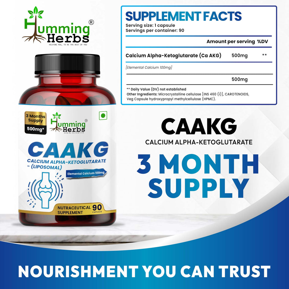 CAAKG capsules close-up, easy-to-swallow vegan capsules for daily nutrition