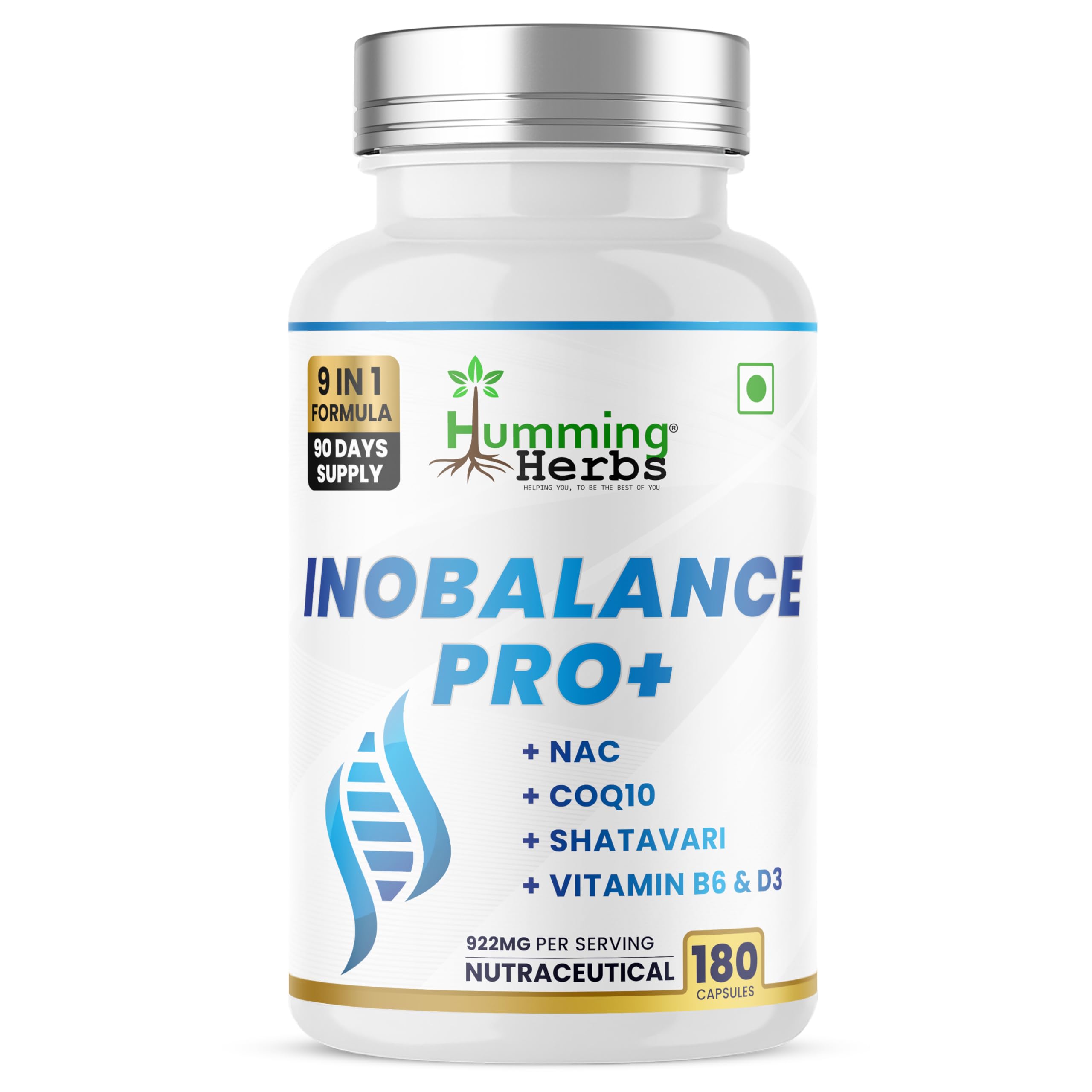 Humming Herbs Inobalance Pro+ bottle front for daily wellness routine