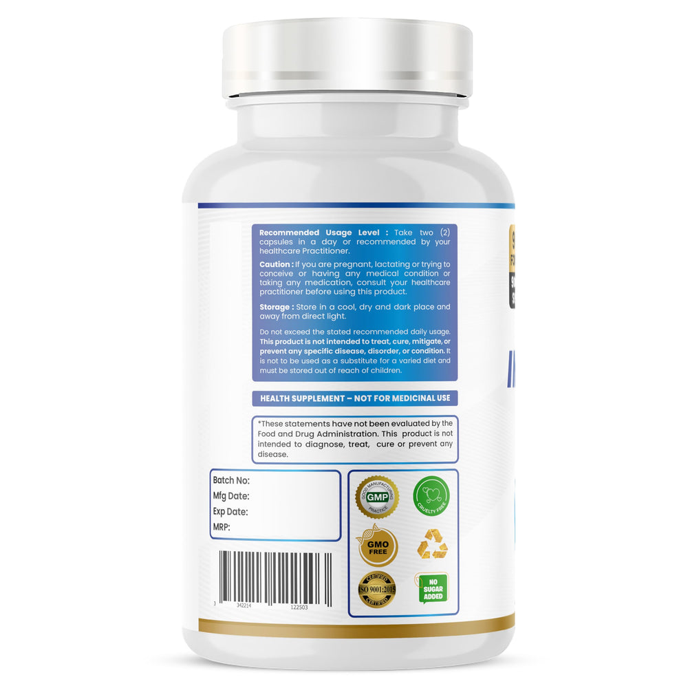 Humming Herbs Inobalance Pro+ desiccant note highlights moisture control in bottle
