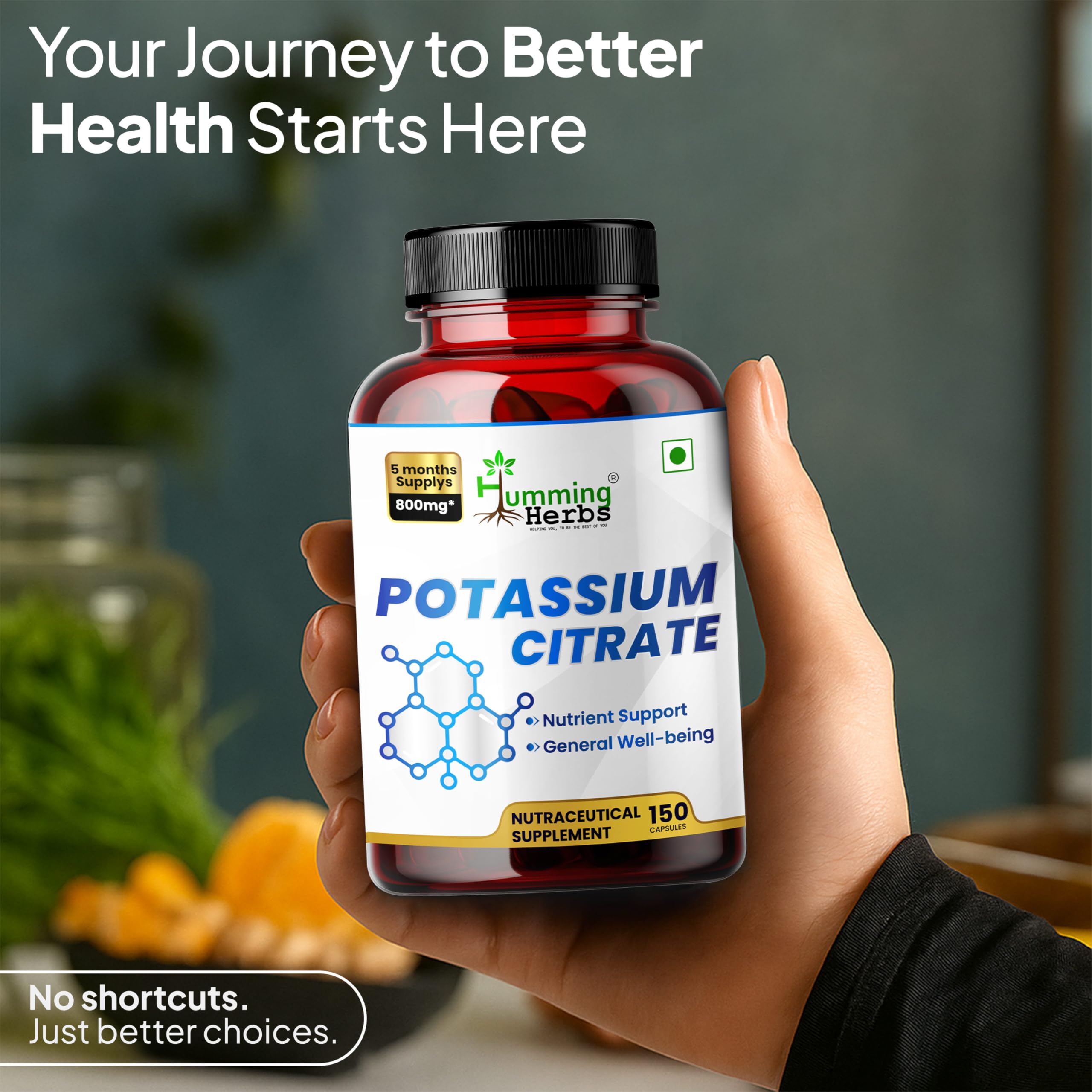 Humming Herbs clear supplement facts panel illustrates elemental content transparently.