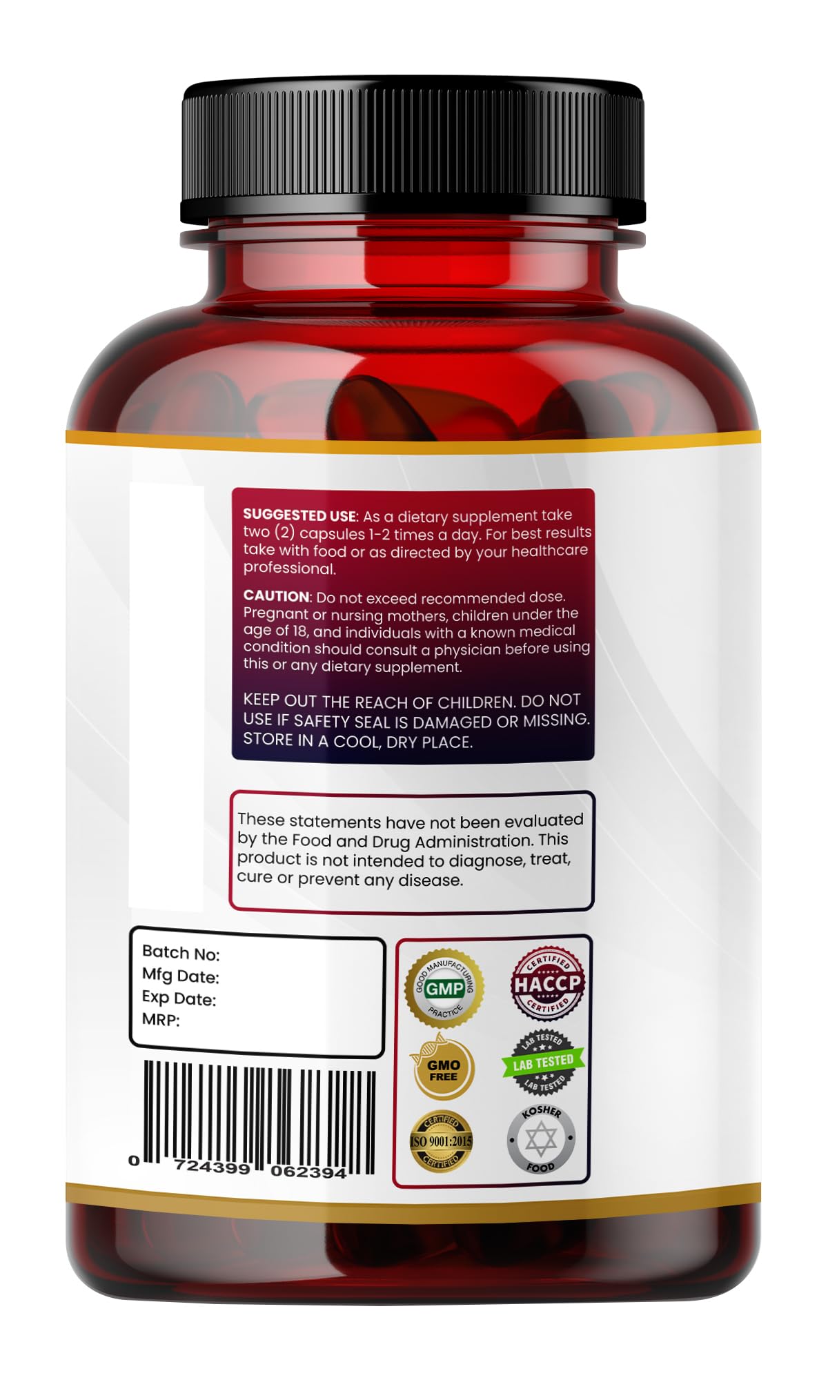 Humming Herbs TUDCA 1000 mg GMP-certified seal on bottle.