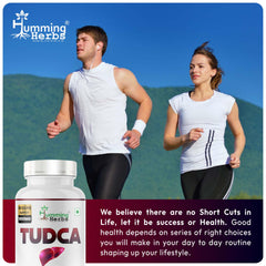 Humming Herbs TUDCA label detail showing potency and ingredient purity.