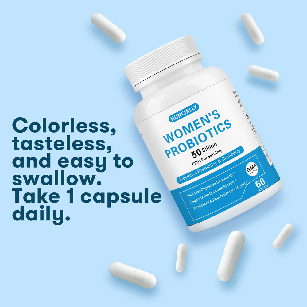 HUNCIALLY 50B CFU formula for digestive regularity and comfort.