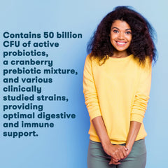 HUNCIALLY probiotic with cranberry for vaginal balance and urinary comfort.
