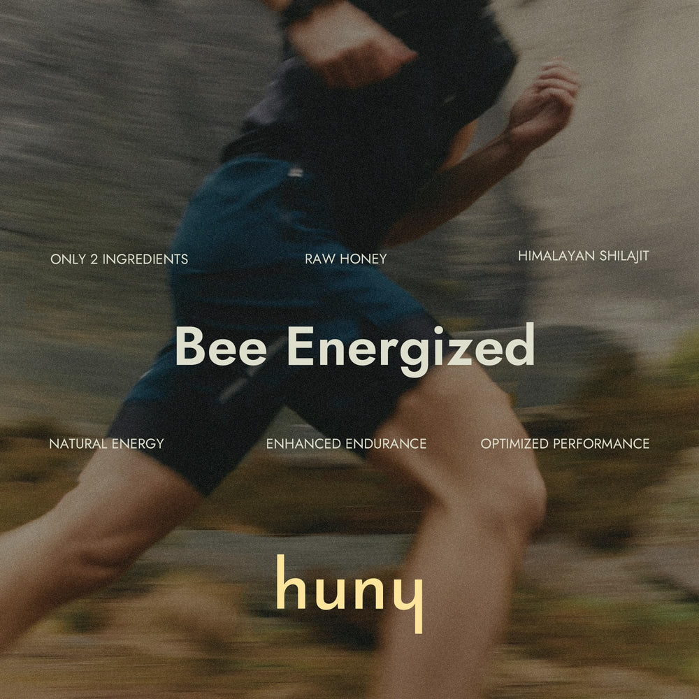 HUNY Bee Energized daily-use setup on kitchen counter.